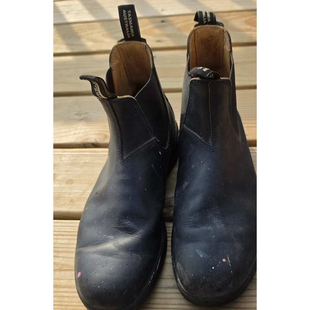 Blundstone 558 Classic Black Leather Chelsea Boots Men's US 13 AU 12
